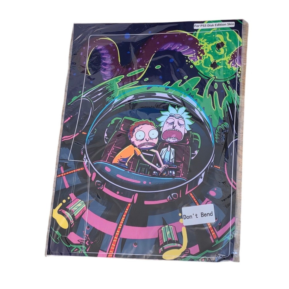 Rick and Morty PS5 Disk Edition Skin Vinyl Decal Console Controller Wrap Set